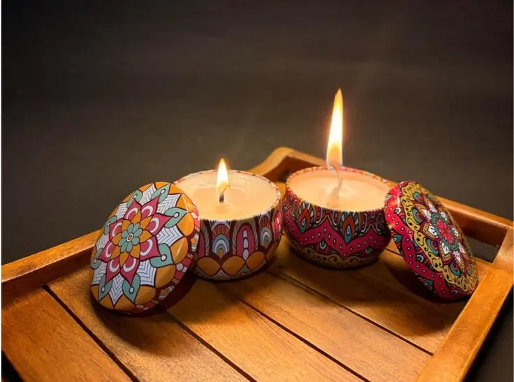 Mandala Art Candle